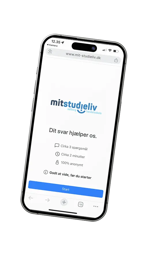 Mit studieliv vist på en smartphone